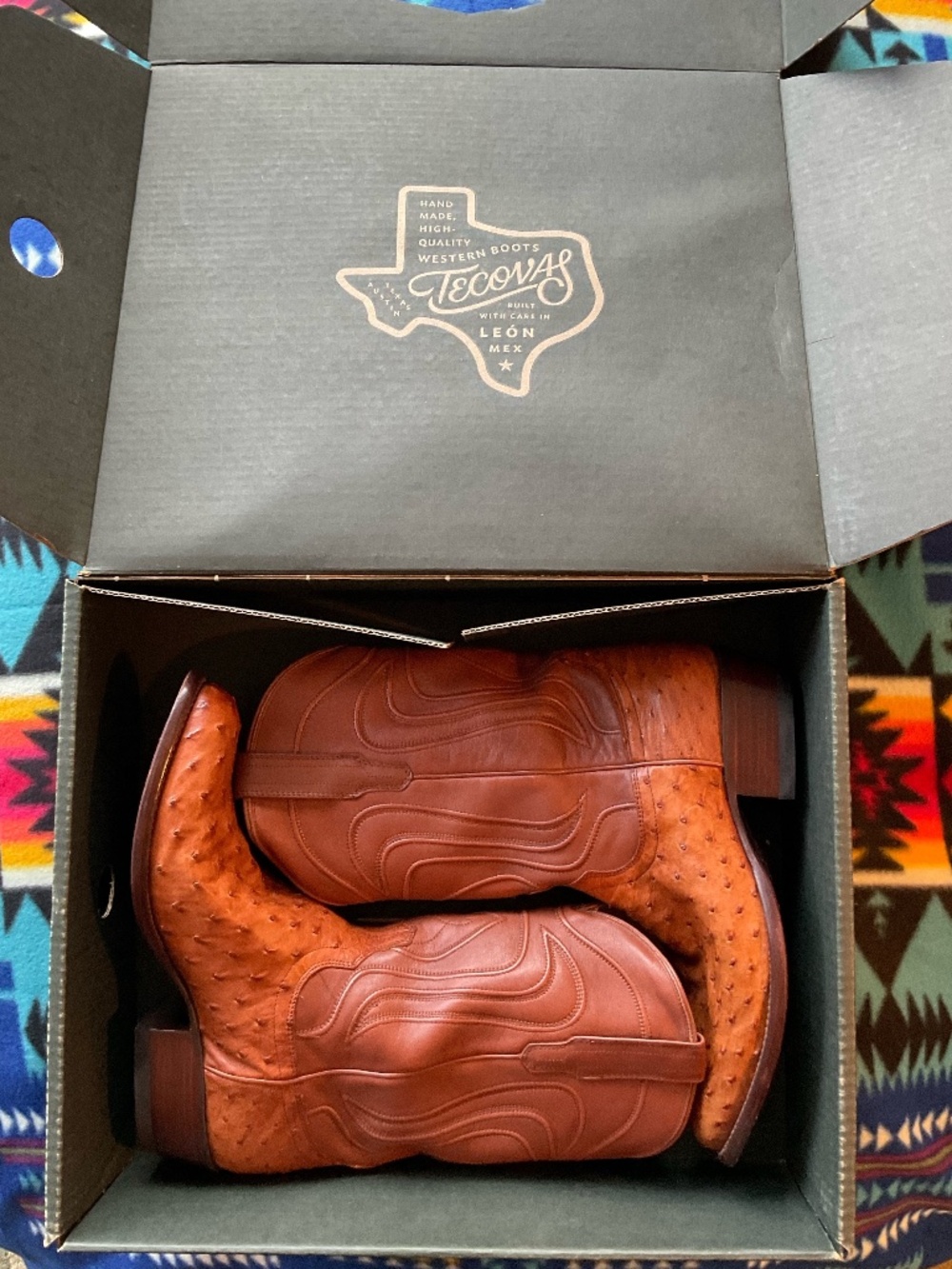 Tecovas-The Wyatt-Limited-Crimson Red Full Quill Ostrich Boots-(11EE)